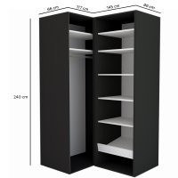 Dulap de Colt LEX Model B 145-117-240 GRI/DECOR K002